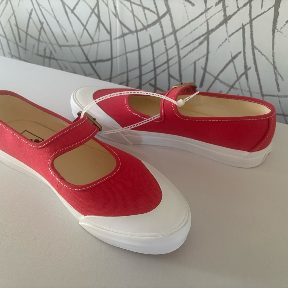Vans Women’s Red Mary Jane Sneakers - Picture 5 of 12
